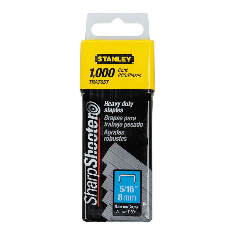 Pack De 2 Unidades - Caja 1000 Grapas Tipo G (4/11/140) 8mm 1-Tra705t Stanley