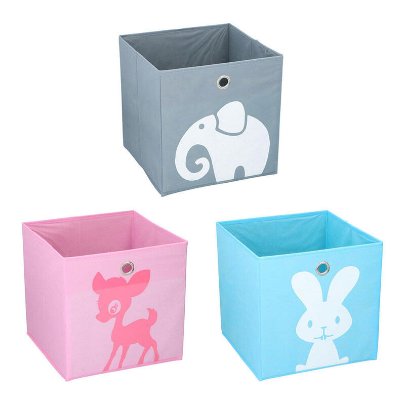 Pack De 2 Unidades - Caja De Almacenamiento Colores Variados 28 X 28 X 28 Cm
