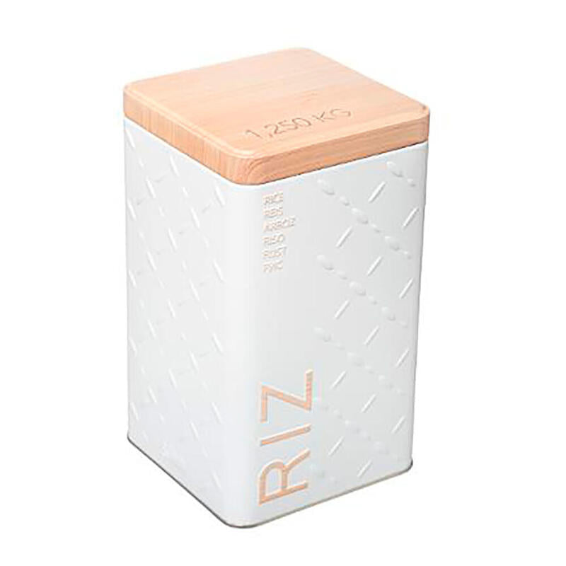 Pack De 2 Unidades - Caja Metalica Para Arroz 1250g Modelo Scandi Nature