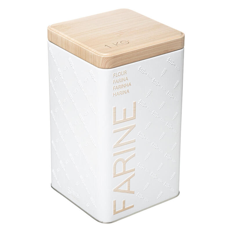 Pack De 2 Unidades - Caja Metalica Para Harina 1kg Modelo Scandi Nature
