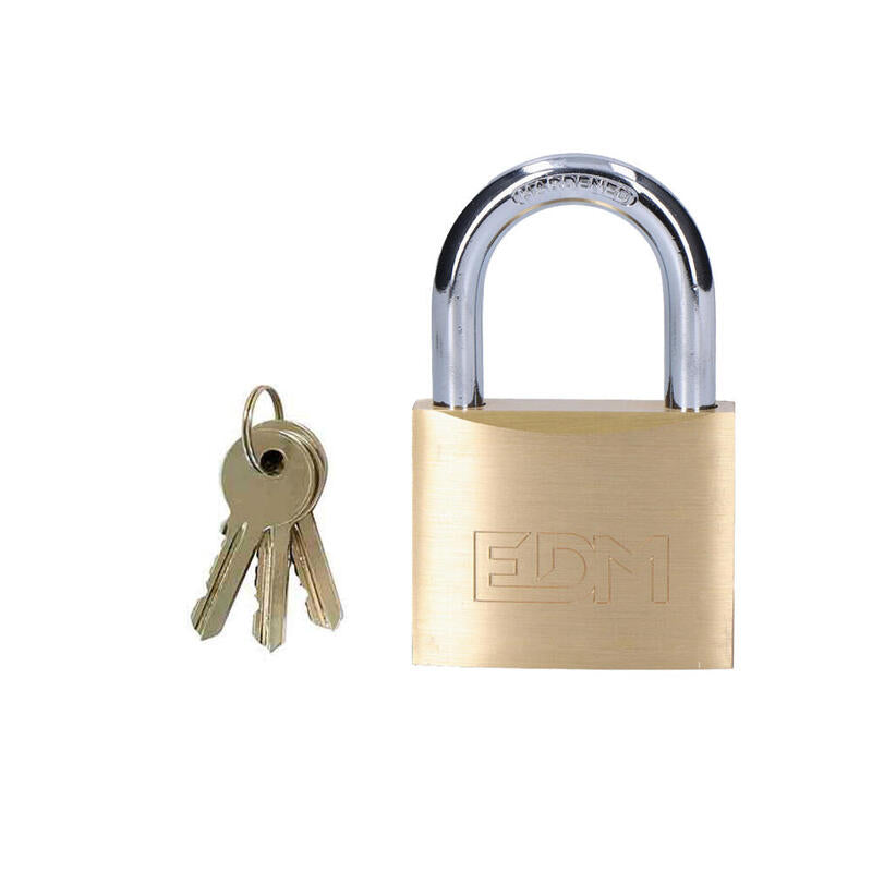 Pack De 2 Unidades - Candado De Laton Arco Normal 50x30mm Blister Edm