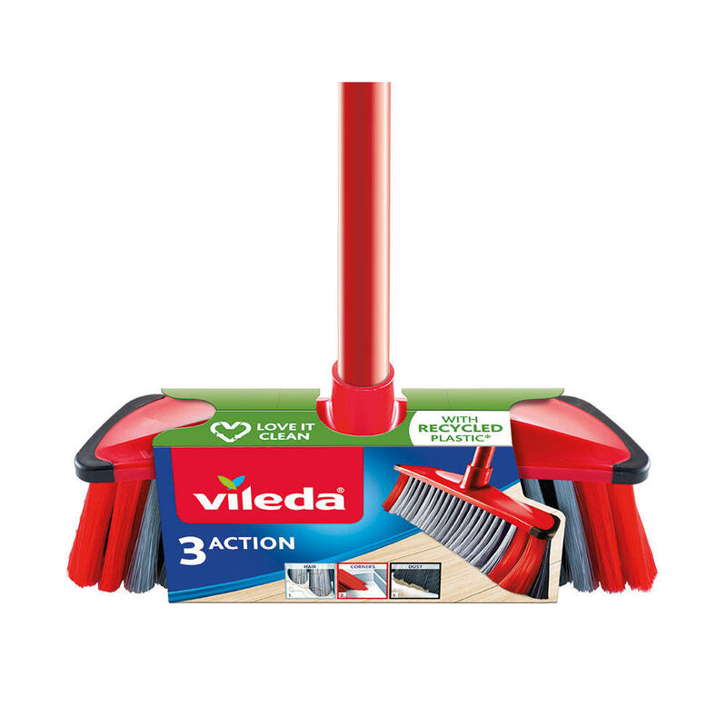 Pack De 2 Unidades - Cepillo Escoba 3 Action Con Palo