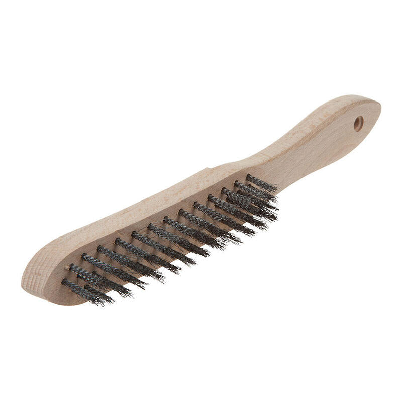 Pack De 2 Unidades - Cepillo Manual De Alambre De Acero, Modelo De Madera, 35 X 280 X 39 Mm