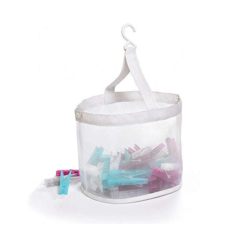 Pack De 2 Unidades - Cesto Pinzas Plegables Con 20 Pinzas 20x20x19cm