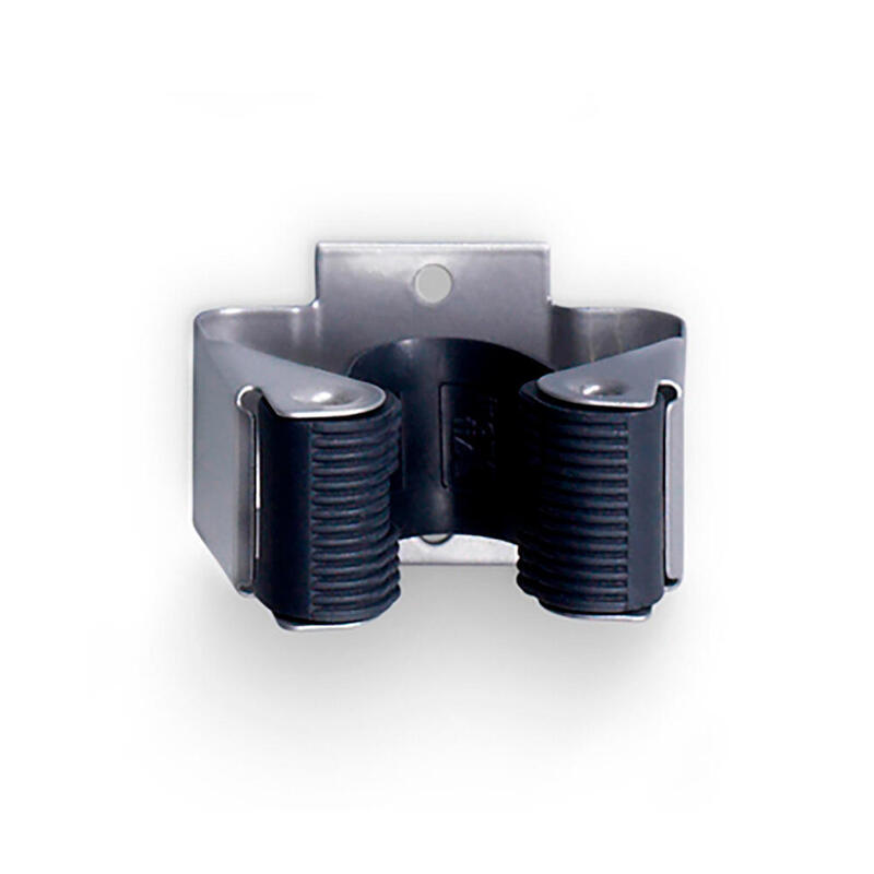 Pack De 2 Unidades - Colgador Escobas Adhesivo Cromo Mate (Blister 2 Unid.) Inofix