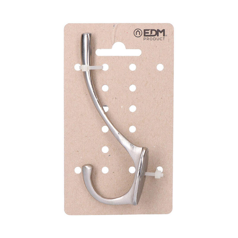 Pack De 2 Unidades - Colgador Laton Niquel Mate En Cartón Colgante Edm