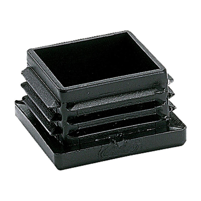 Pack De 2 Unidades - Contera Cuadrada Aletas Cnt03 20x20mm Ne, 25 Unid. Micel