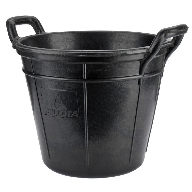 Pack De 2 Unidades - Cubo Canario 18 L De Caucho Resistente Negro.