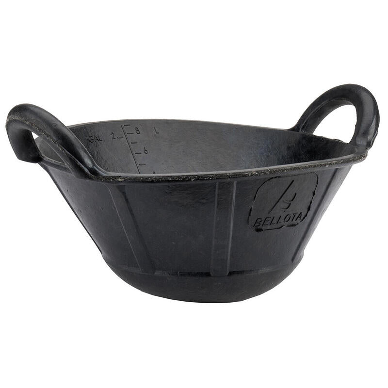 Pack De 2 Unidades - Cubo Spart 9 L De Caucho Resistente Negro.