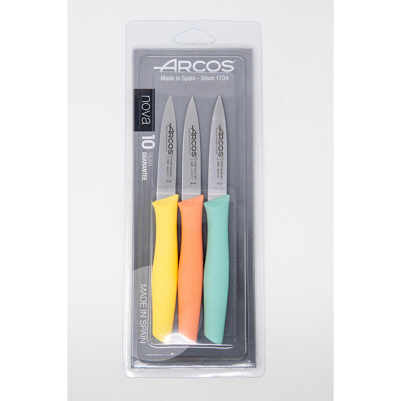 Pack De 2 Unidades - Cuchillos Mondadores Serie Nova Colores Surtidos, Blister 3 Uds