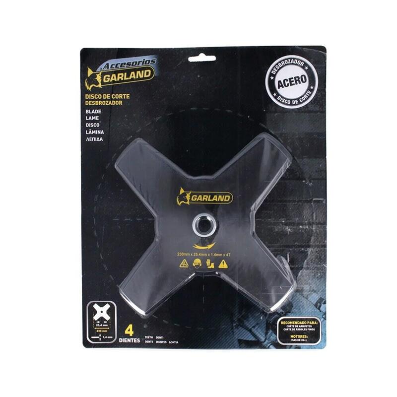 Pack De 2 Unidades - Disco De Corte Para Desbrozadora, 4 Dientes, Ø230 X 1,4 X 25,4 Mm