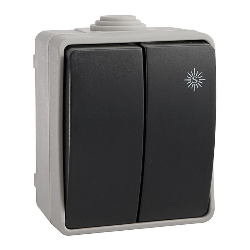 Pack De 2 Unidades - Doble Conmutador Estanco 10 Ax 250v~. Ip54