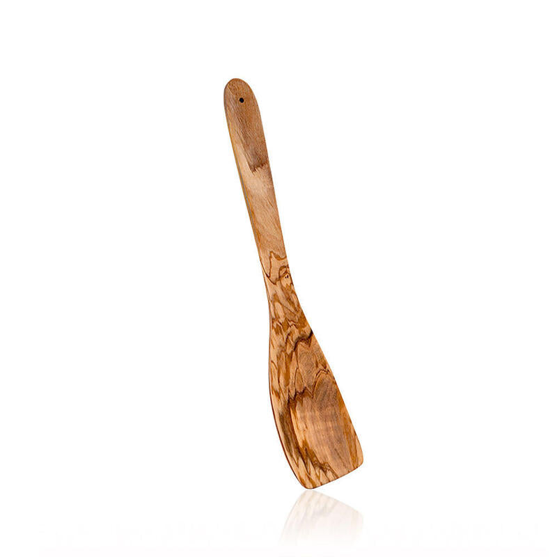 Pack De 2 Unidades - Espatula Curvada De Madera De Olivo. Largo: 30cm Metaltex