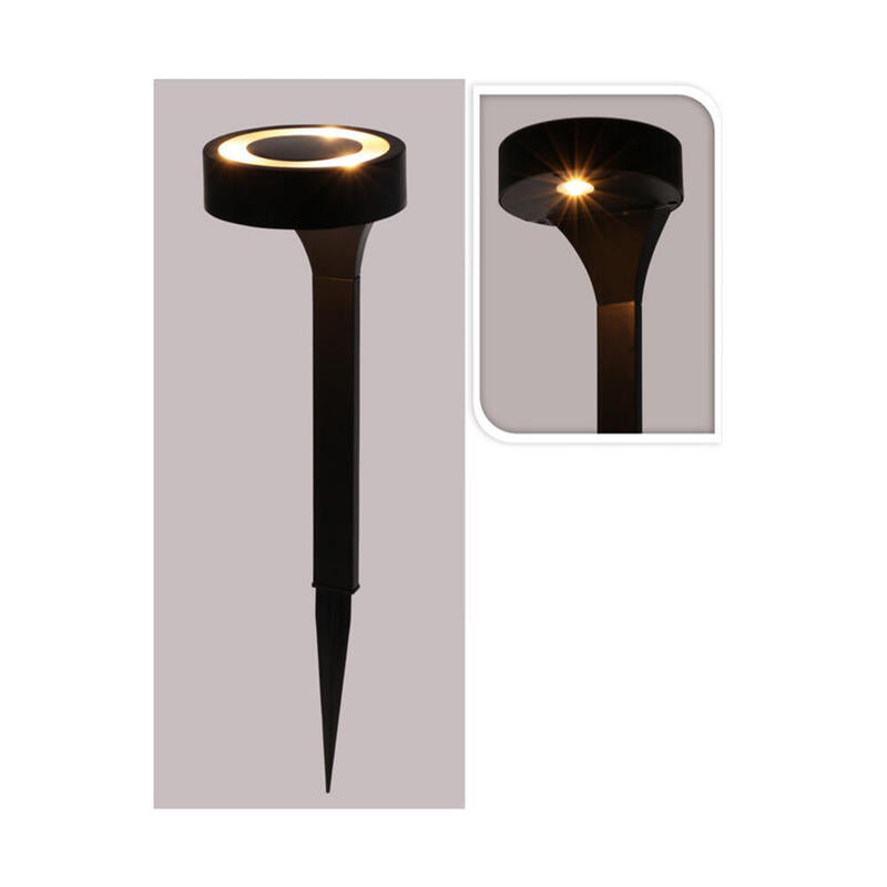 Pack De 2 Unidades - Farol Solar Ø11 X 40 Cm Negro