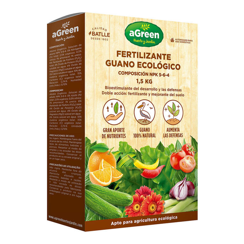 Pack De 2 Unidades - Fertilizante Guano 1,5kg Agreen