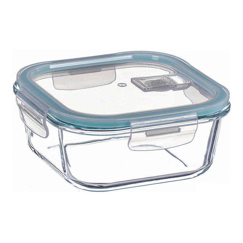 Pack De 2 Unidades - Fiambrera Borosilicato Cuadrada Hermética 800 Ml