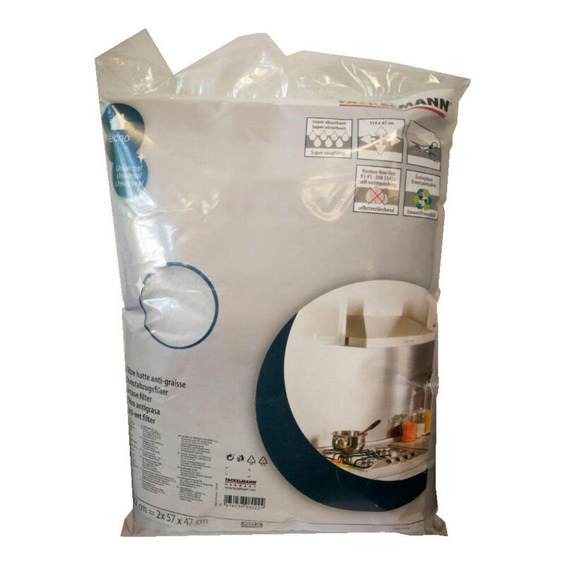 Pack De 2 Unidades - Filtro Antigrasa Universal 114 X 47 Cm