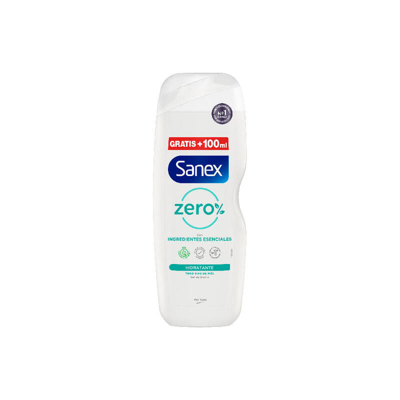 Pack De 2 Unidades - Gel Sanex Zero Hidratante Todo Tipo De Pieles 600 Ml + 100 Ml