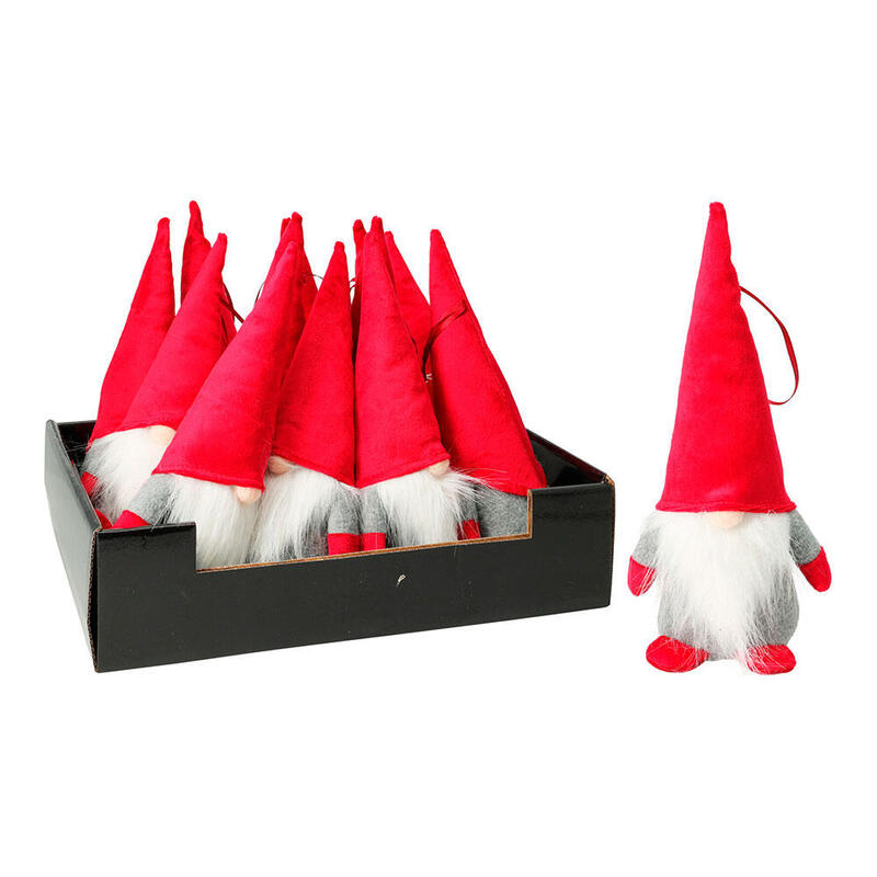 Pack De 2 Unidades - Gnomo Gris Y Gorro Rojo 8 X 22 Cm