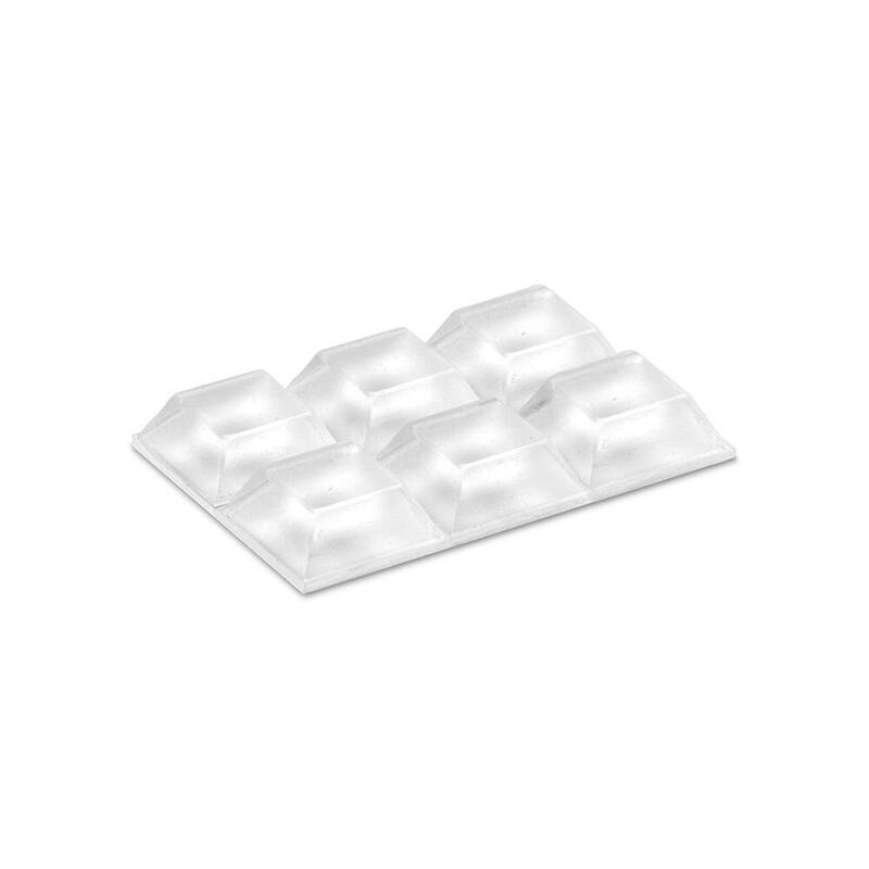 Pack De 2 Unidades - Gota Autoadhesiva Protectora 20,5x20,5x7,6mm (Blister 6 Unid.) Inofixcolgador Sobrepuerta Blanco Blister Inofix