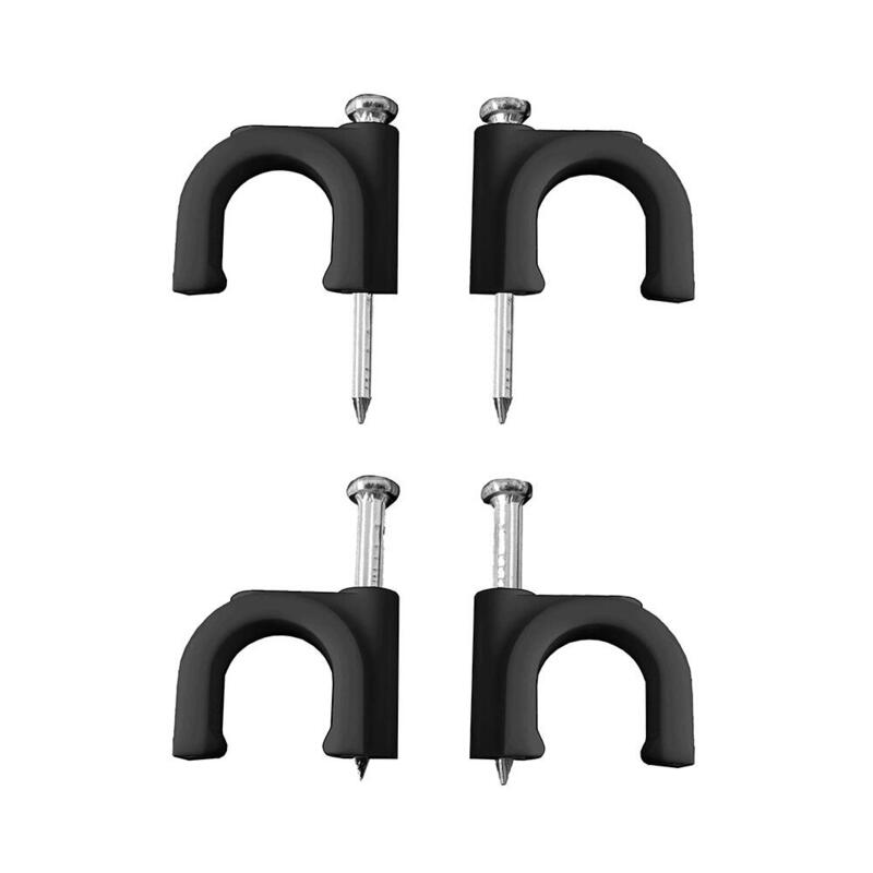 Pack De 2 Unidades - Grapa Para Cable Manguera Tubular 2 X 1,5 Mm N°07, Negra, Caja 100 Uds