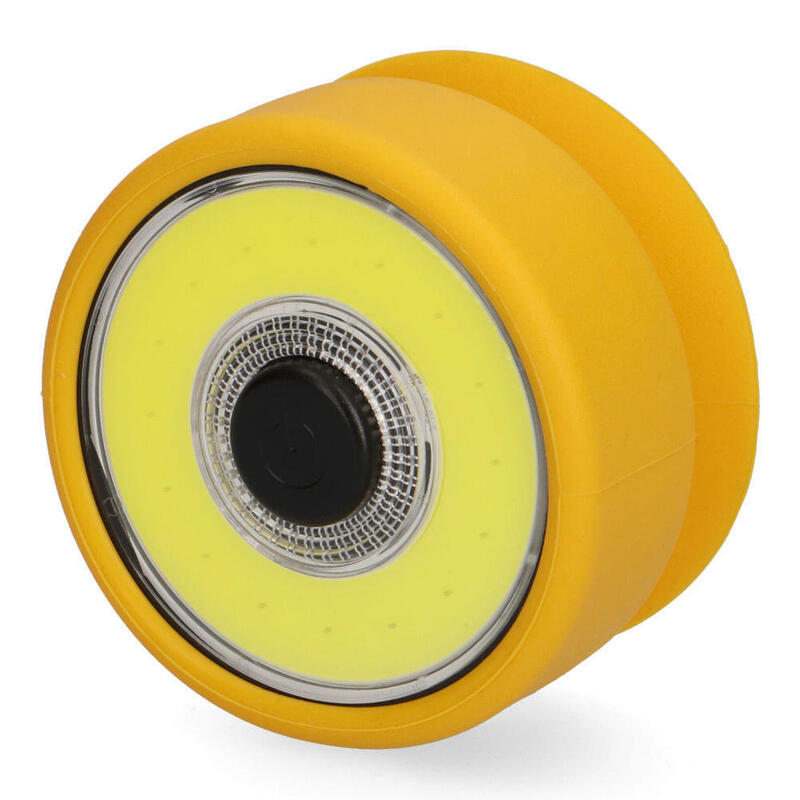 Pack De 2 Unidades - Linterna Led Cob 2w Con Iman Y Ventosa. 3xaaa (Pilas Incluidas) Edm Colores Surtidos