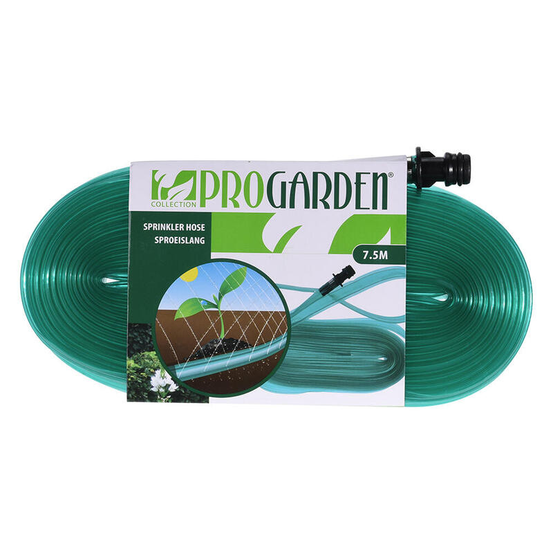 Pack De 2 Unidades - Manguera Microperforada De Irrigación Con Conector, Color Verde, Ø25 Mm X 7,5 M