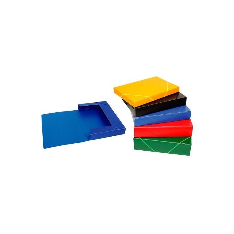 Pack De 2 Unidades Mariola Caja Proyecto Armada Cierre C/Goma Lomo Fijo 3cm Cartón Gofrado S/Mallorca Azul