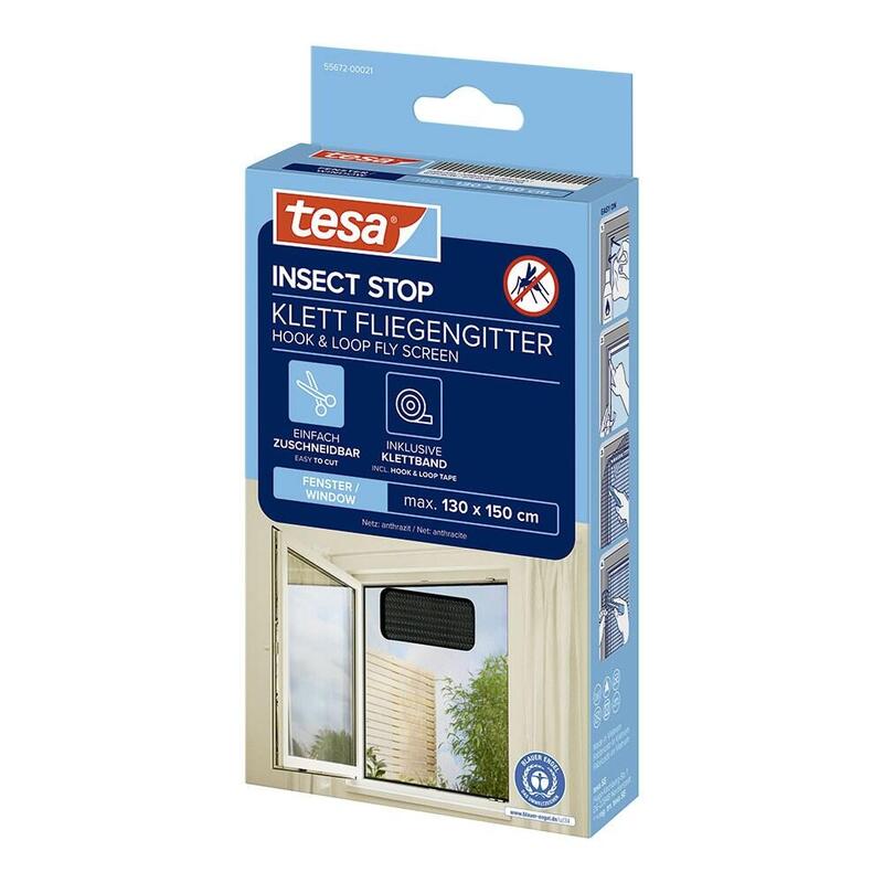 Pack De 2 Unidades - Mosquitera Adhesiva Antracita 130 X 150 Cm