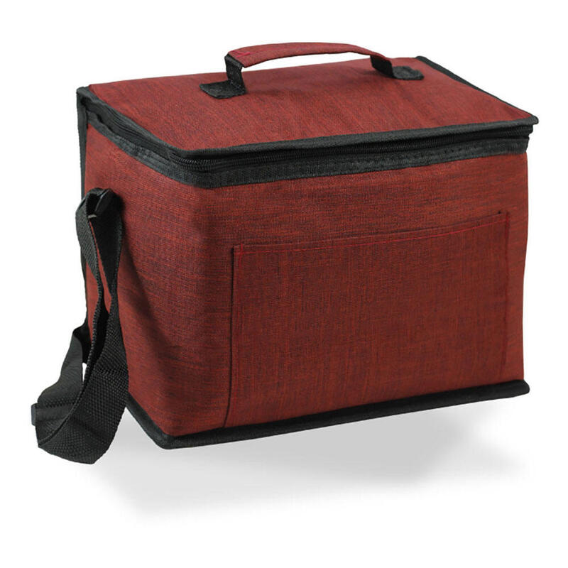 Pack De 2 Unidades - Nevera Diseño Tejana Con Asa Color Granate 10 L