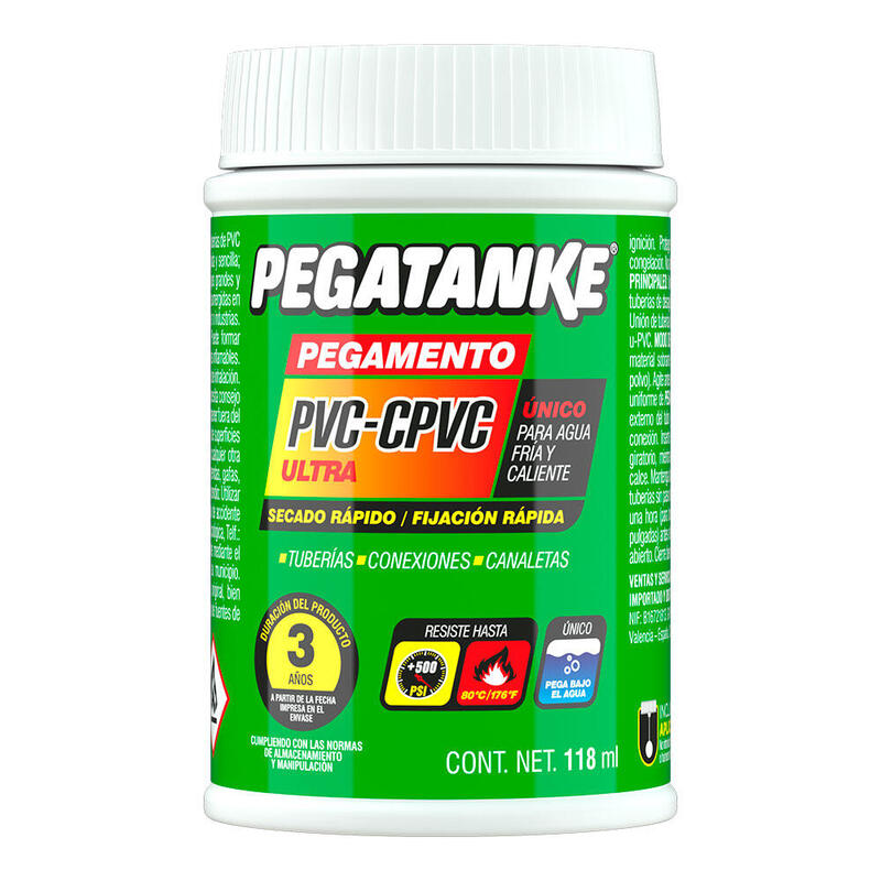 Pack De 2 Unidades - Pegamento Tuberías Pvc-Cpvc, 118 Ml