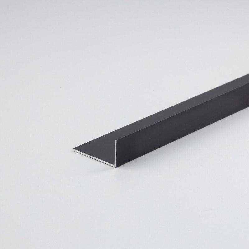 Pack De 2 Unidades - Perfil Bricolaje Ángulo L Aluminio Negro Mate 1000 X 30 X 15 Mm