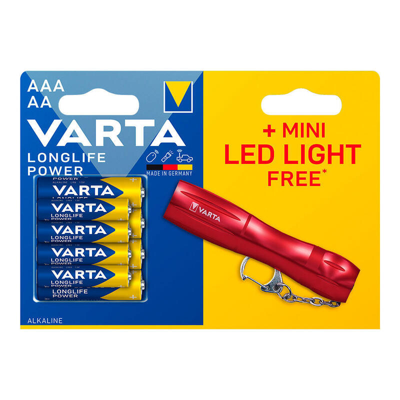 Pack De 2 Unidades - Pila Alkalina Longlife Power 4 X Aa + 4 X Aaa + Regalo Mini Linterna Led