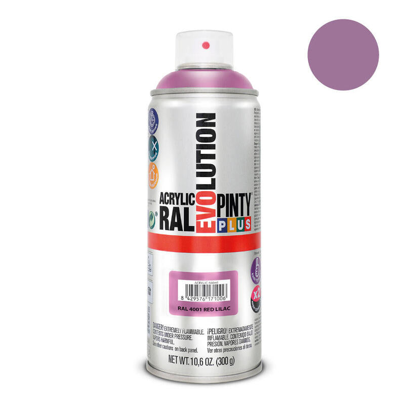 Pack De 2 Unidades - Pintura En Spray Pintyplus Evolution 520cc Ral 4001 Rojo Lila