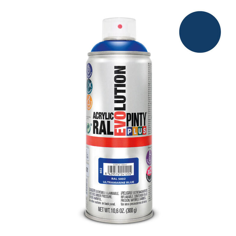 Pack De 2 Unidades - Pintura En Spray Pintyplus Evolution 520cc Ral 5002 Azul Ultramar