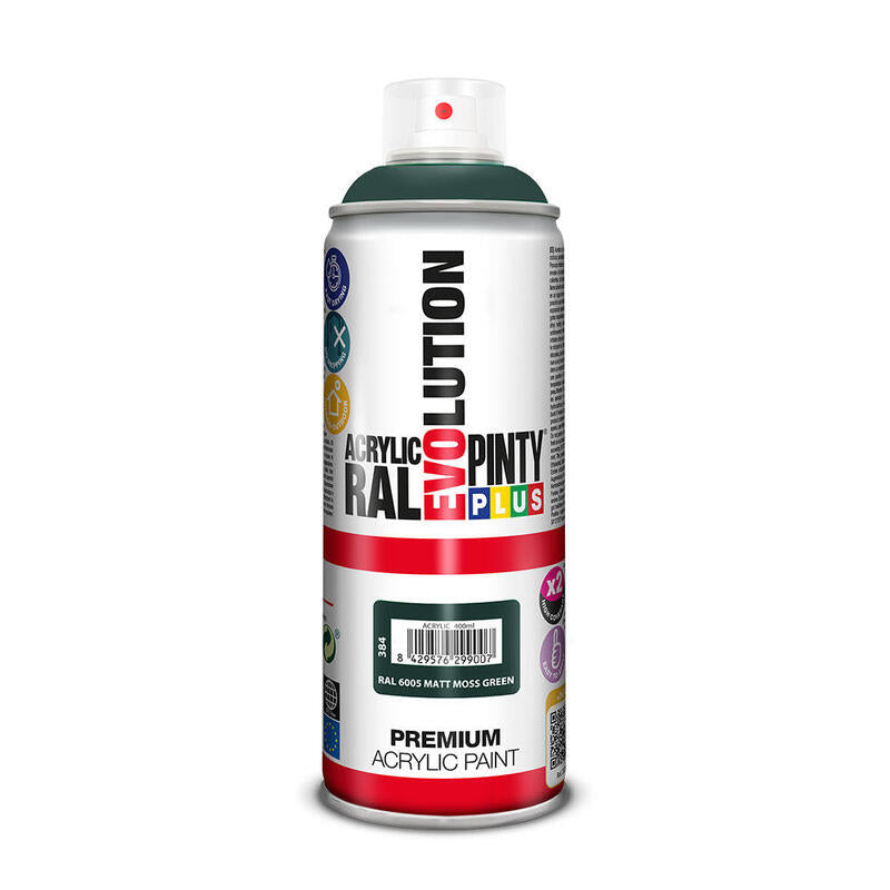 Pack De 2 Unidades - Pintura En Spray Pintyplus Evolution 520cc Ral 6005 Matt Moss Green