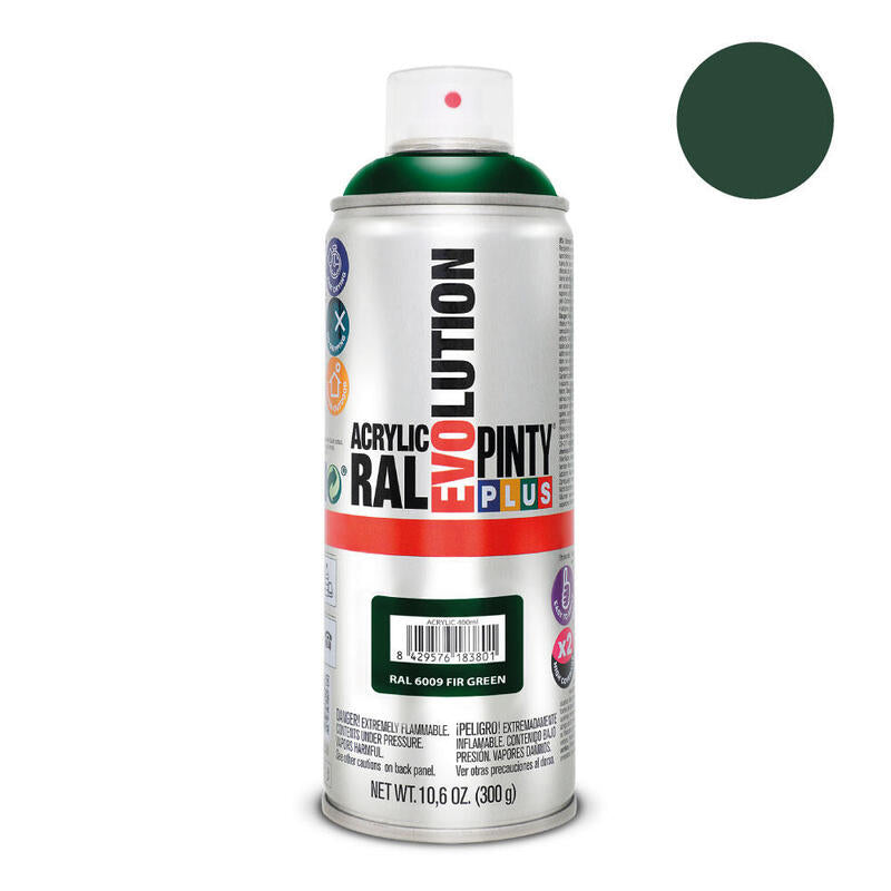 Pack De 2 Unidades - Pintura En Spray Pintyplus Evolution 520cc Ral 6009 Verde Abeto