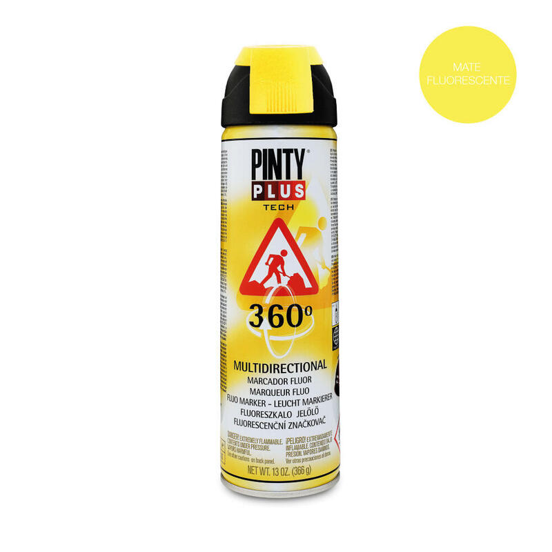 Pack De 2 Unidades - Pintura En Spray Pintyplus Tech 650cc Marcador 360° Amarillo T146