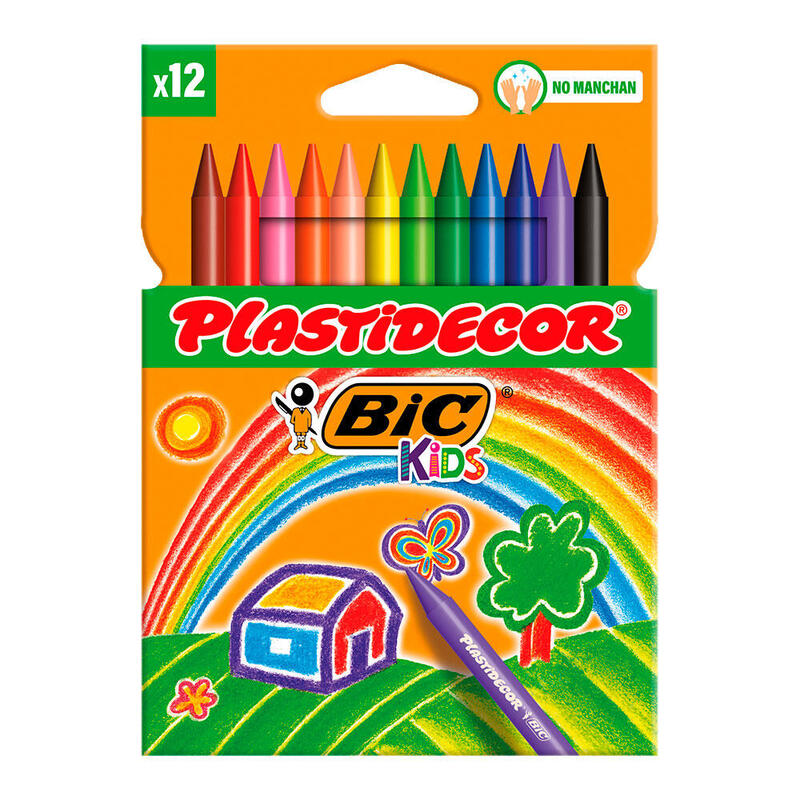 Pack De 2 Unidades - Plastidecor Ceras De Colores, Blíster 12 Uds