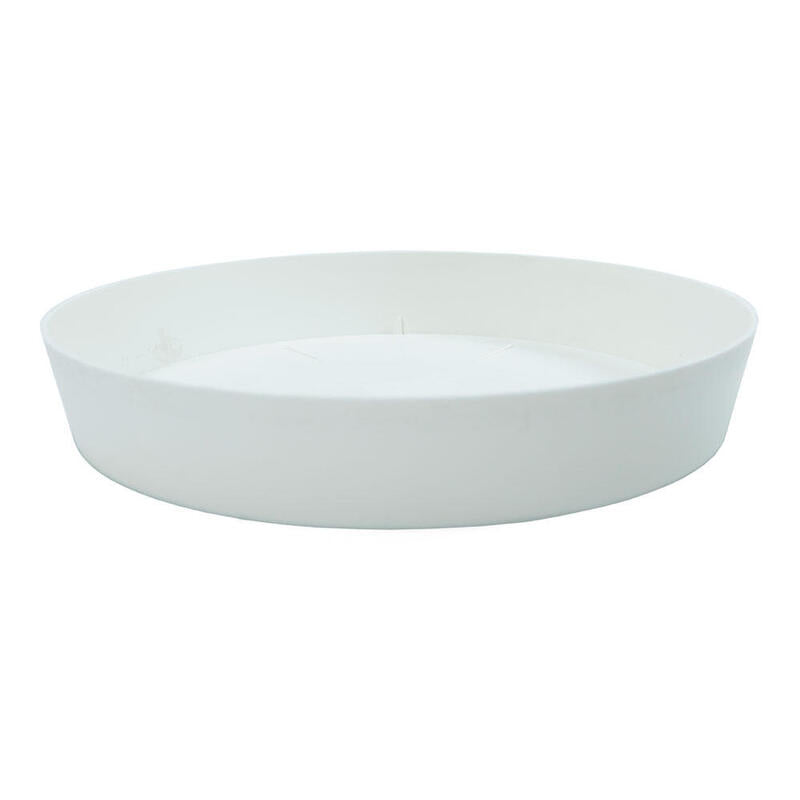Pack De 2 Unidades - Plato Inyeccion Maceta Ø28x4,4cm Color Blanco