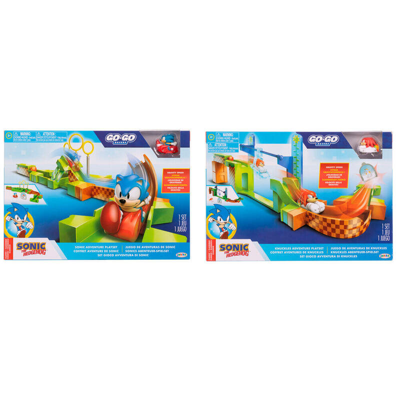 Pack De 2 Unidades - Playset Sonic & Knuckles Go Go Racers Sonic Surtido