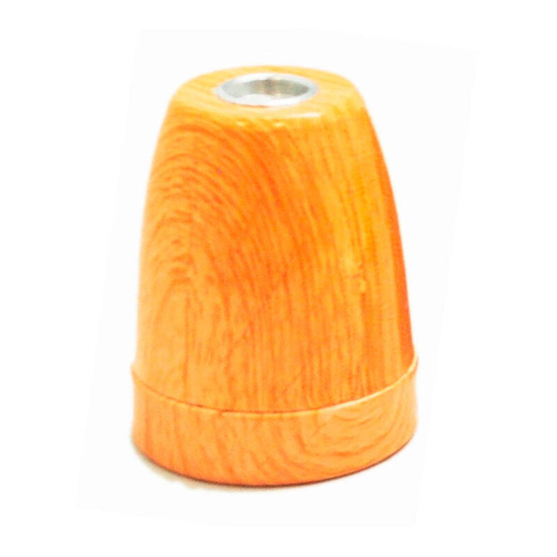 Pack De 2 Unidades - Portalámparas Cerámico Vintage E27 4 A 100 W 250 V~ Color Efecto Madera, Ø47 X 59 Mm
