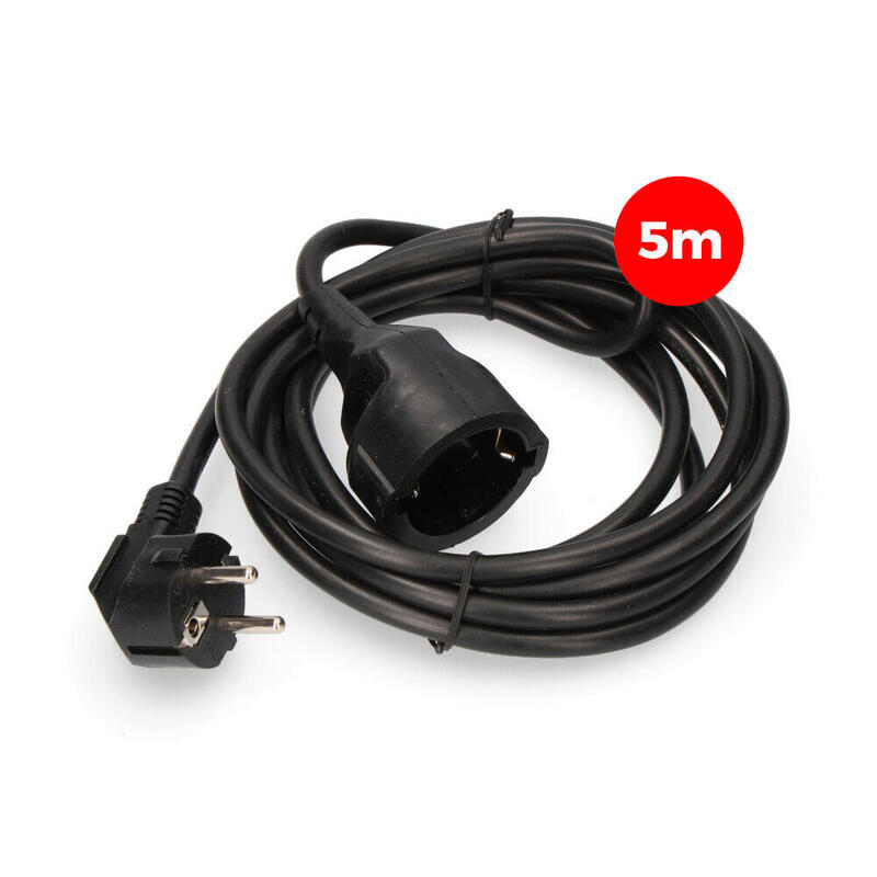 Pack De 2 Unidades - Prolongación Manguera 3x1,5mm T/Tl 5m Negra Edm
