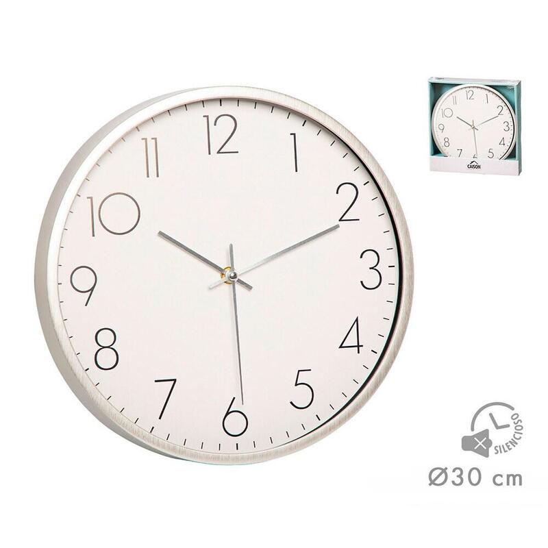 Pack De 2 Unidades - Reloj Pared Gris/Blanco, Ø30 Cm