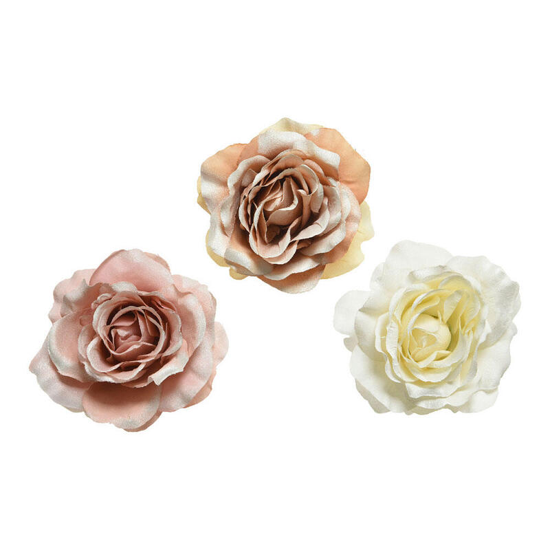 Pack De 2 Unidades - Rosa Con Clip De Poliester Colores Surtidos Ø8,5x14cm