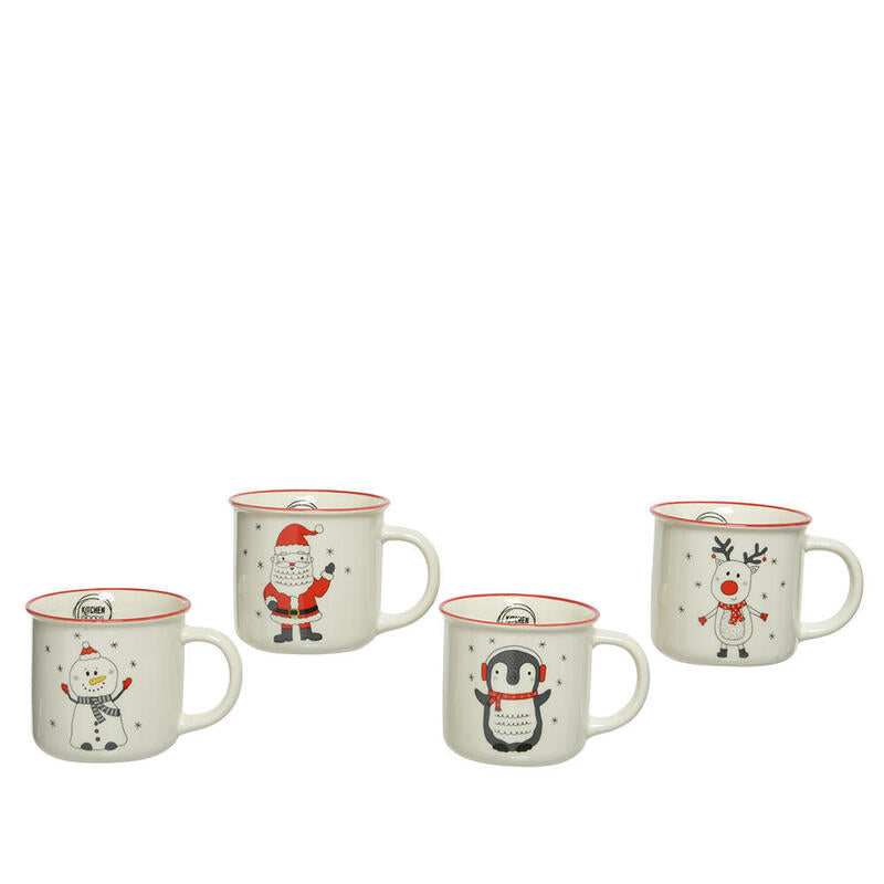 Pack De 2 Unidades - Taza De Porcelana Con Motivos Navideños, 4 Modelos.