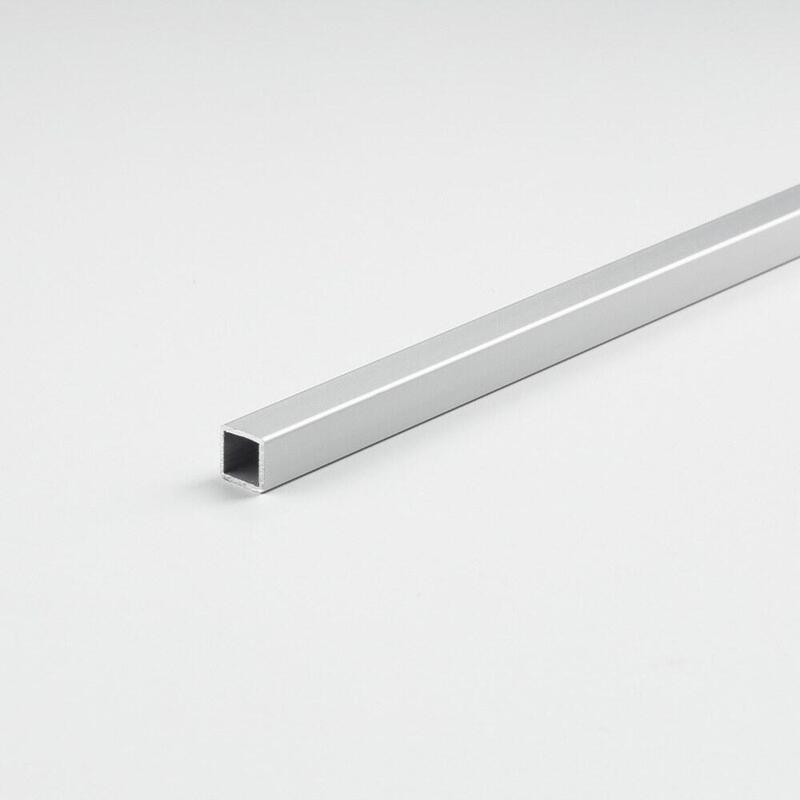 Pack De 2 Unidades - Tubo Cuadrado Aluminio Anodizado 1000 X 20 X 20 Mm