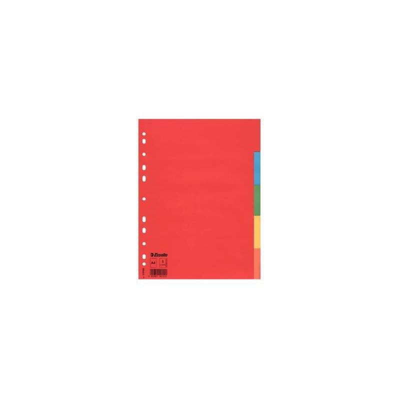 Pack De 20 Unidades Esselte Separadores Multitaladro Cartón A4 5 Posiciones Colores
