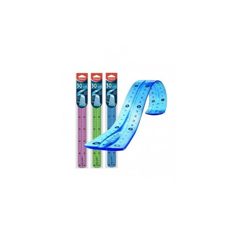 Pack De 20 Unidades Maped Regla Twist´N Flex Irrompible Decorada 30cm Colores Surtidos