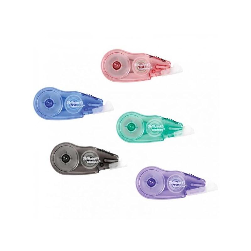 Pack De 20 Unidades Pelikan Fancy Roller Mini Corrector 5mmx6m - Tapon Para Proteger La Punta - Tornillo De Ajuste -